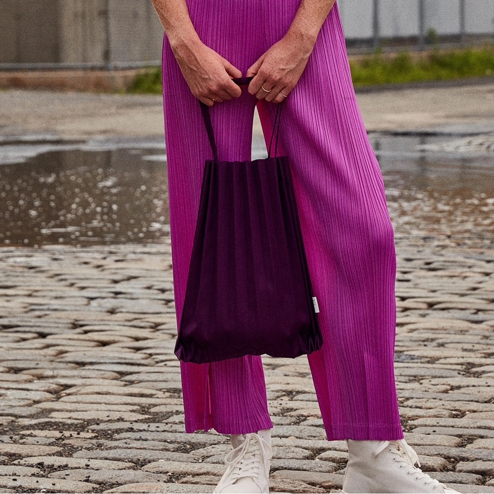 Issey Miyake Me Pleats Bag - Purple NEW